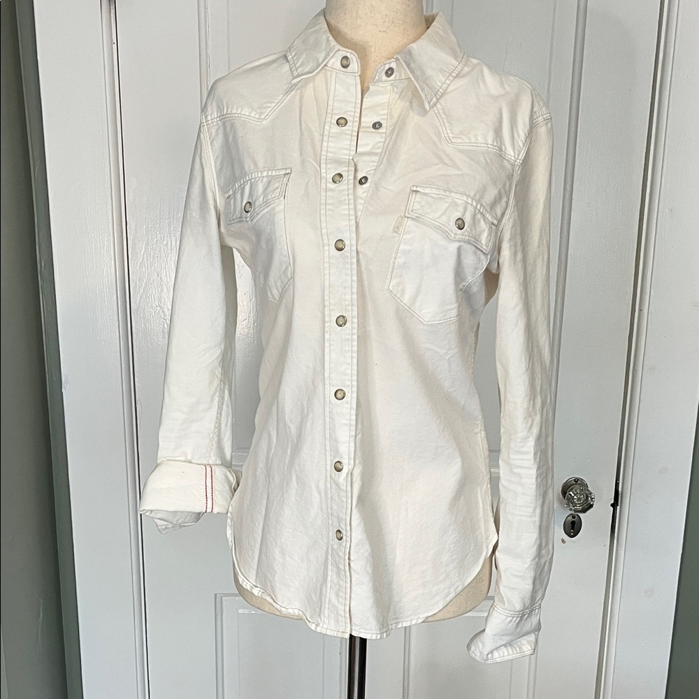 Levi's Off-White Button-Down Western Shirt